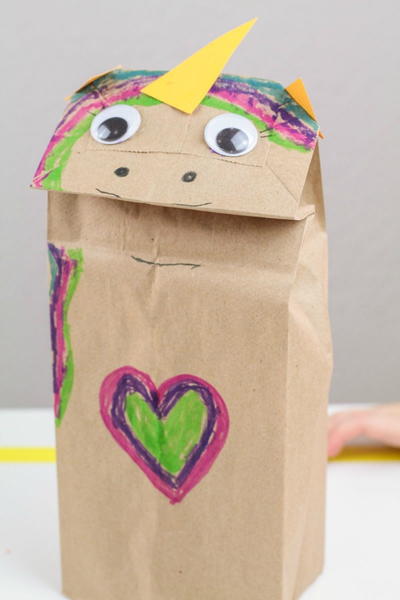 Easy Unicorn Paper Bag Craft for Preschoolers
