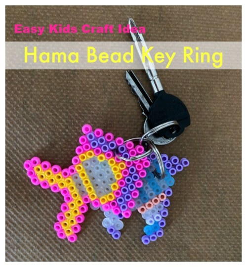 Hama bead Fish Key Rings