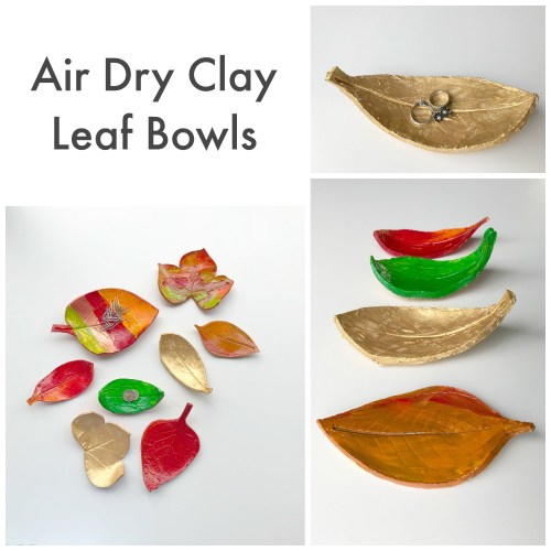 Air Dry Clay Leaf bowls