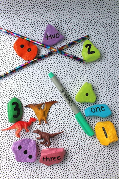 Homemade Number Rocks: Number Activities for Toddlers and Preschoolers