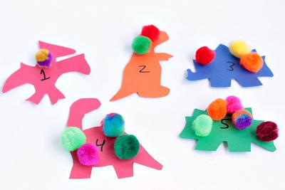 Dinosaur Counting Game for Preschool and Kindergarten