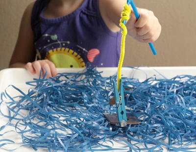 Fishing for Letters Magnetic Sensory Bin