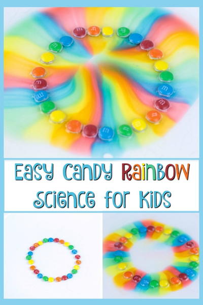 M&M Rainbow Science Experiment for Kids