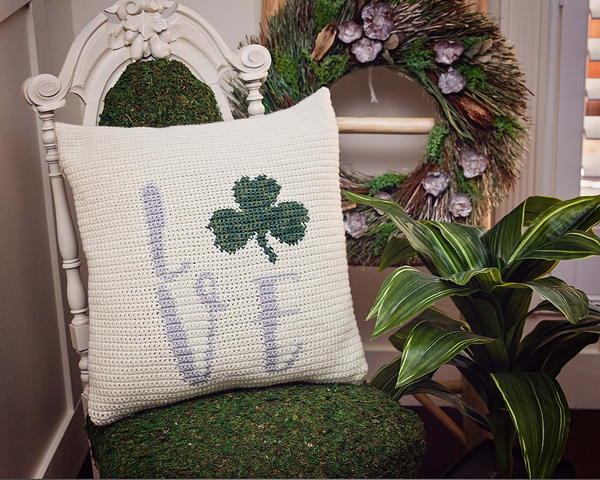St. Patrick's Shamrock Pillow