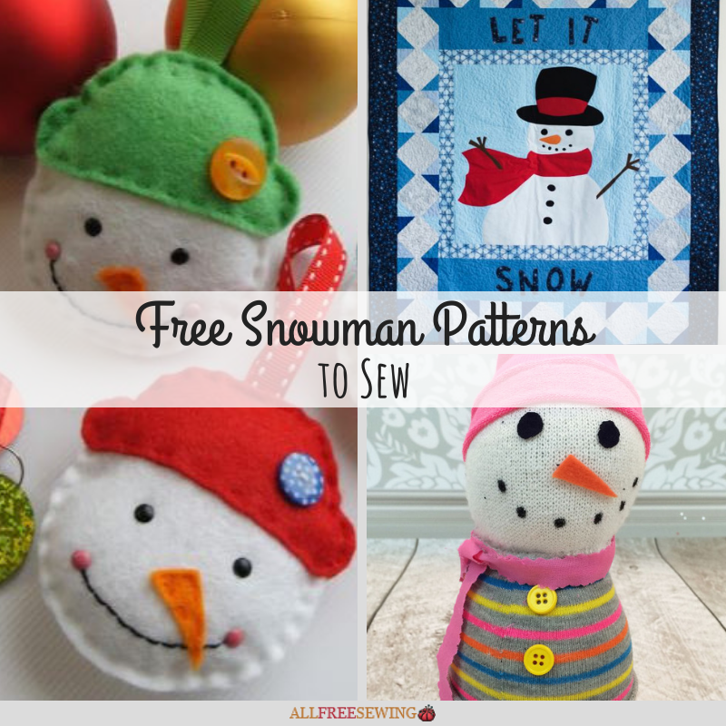 15+ Free Snowman Patterns to Sew