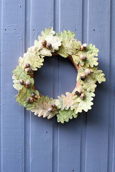 Upcycled Road Map Wreath