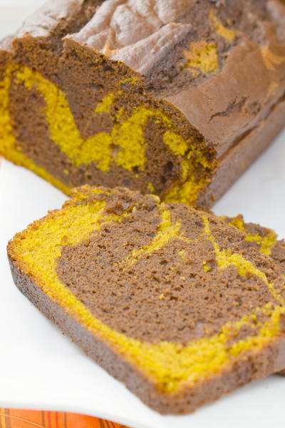 Dark Chocolate and Pumpkin Swirl Loaf