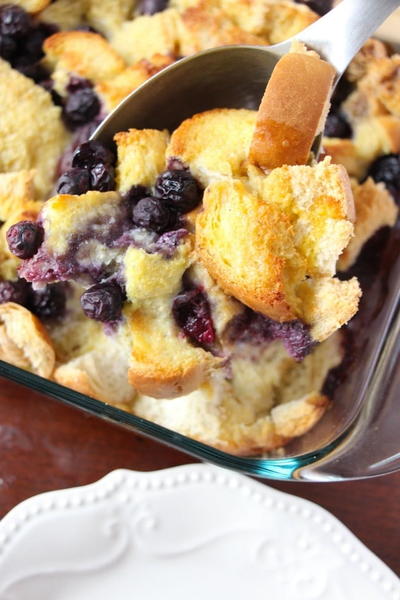 Make Ahead Breakfast Casserole: Blueberry French Toast