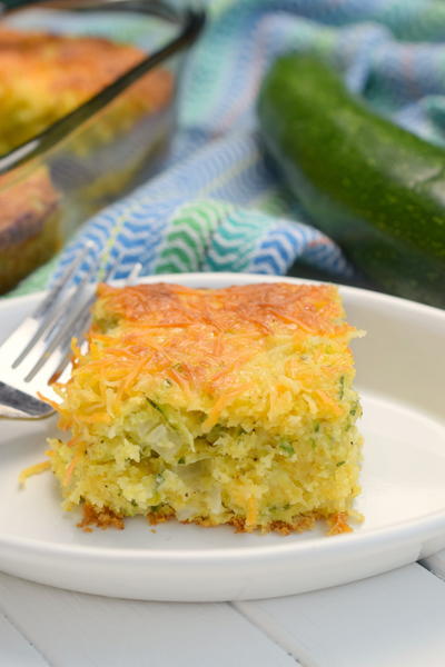 Cheesy Zucchini Cornbread Casserole