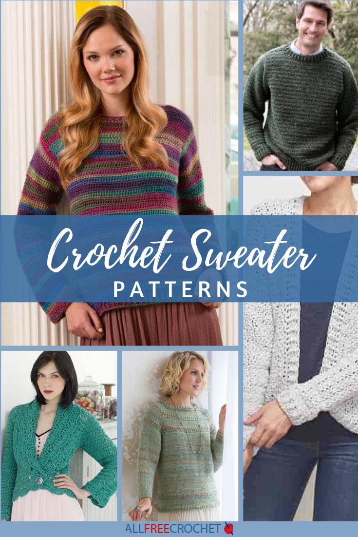 35+ Crochet Sweater Patterns (Free) | AllFreeCrochet.com