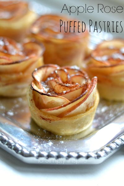 Apple Rose Puffed Pastries