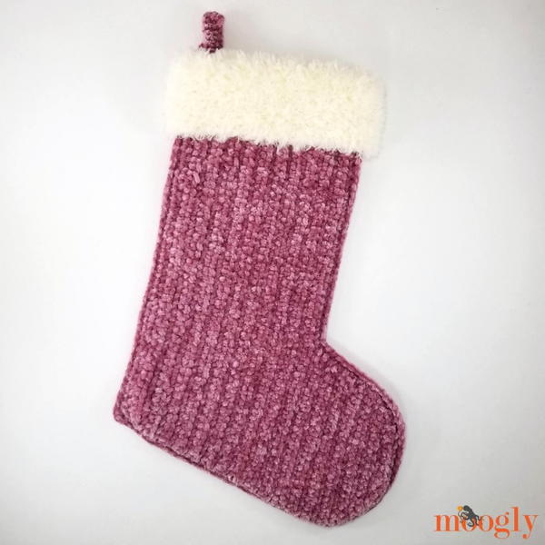 Velvet and Fur Christmas Stocking