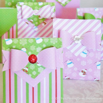 Pink Peppermint Printable Christmas Gift Bags