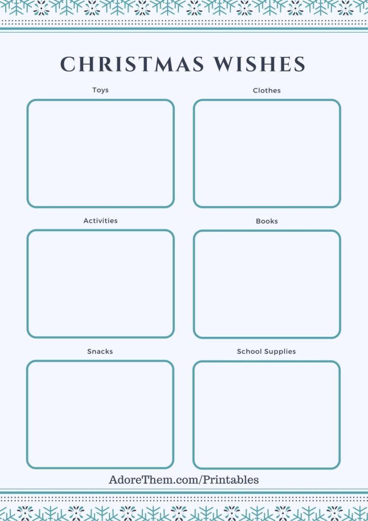 Printable Christmas Wish List for Kids | AllFreeChristmasCrafts.com