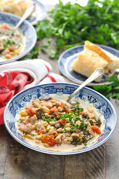 Tuscan White Bean Soup with Sausage and Kale