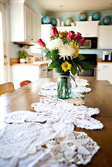 Doily Table Runner