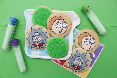 Rick and Morty Sugar Cookies