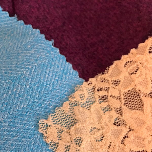 Image shows three different fabrics.