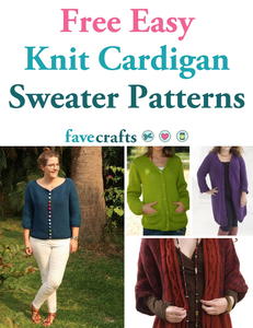 15 Free Easy Knit Cardigan Sweater Patterns | FaveCrafts.com