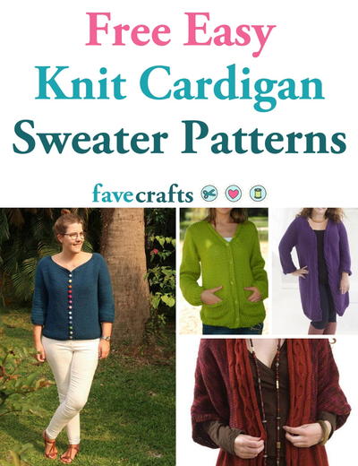 15 Free Easy Knit Cardigan Sweater Patterns