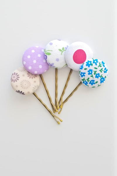 Button Bobby Pins