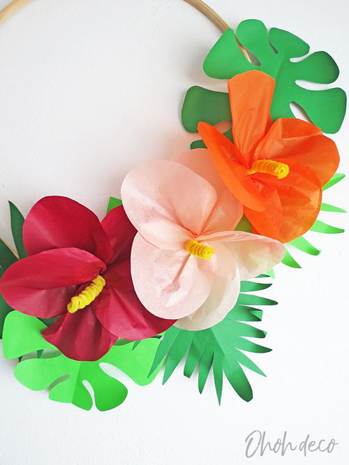 How to make tropical flowers with paper