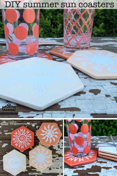 DIY Summer Sun Coasters