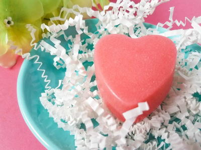 Sugar Scrub Bars Recipe: Strawberry Heart