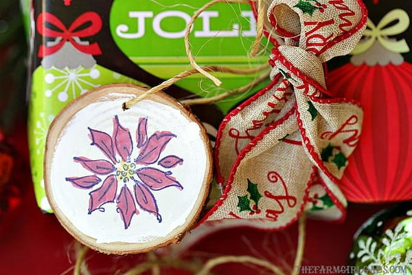 Wood Slice Ornament Gift Tags