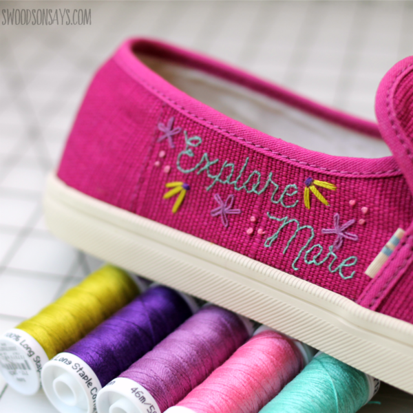 Hand embroidered shoes