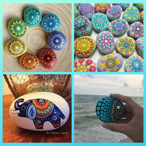 Mandala rock painting deals