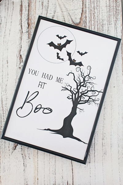 Halloween boo printable art