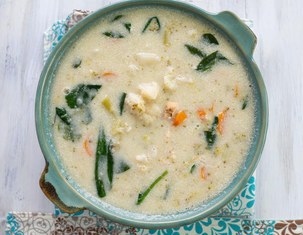 Instant Pot Creamy Chicken Vegetable Soup