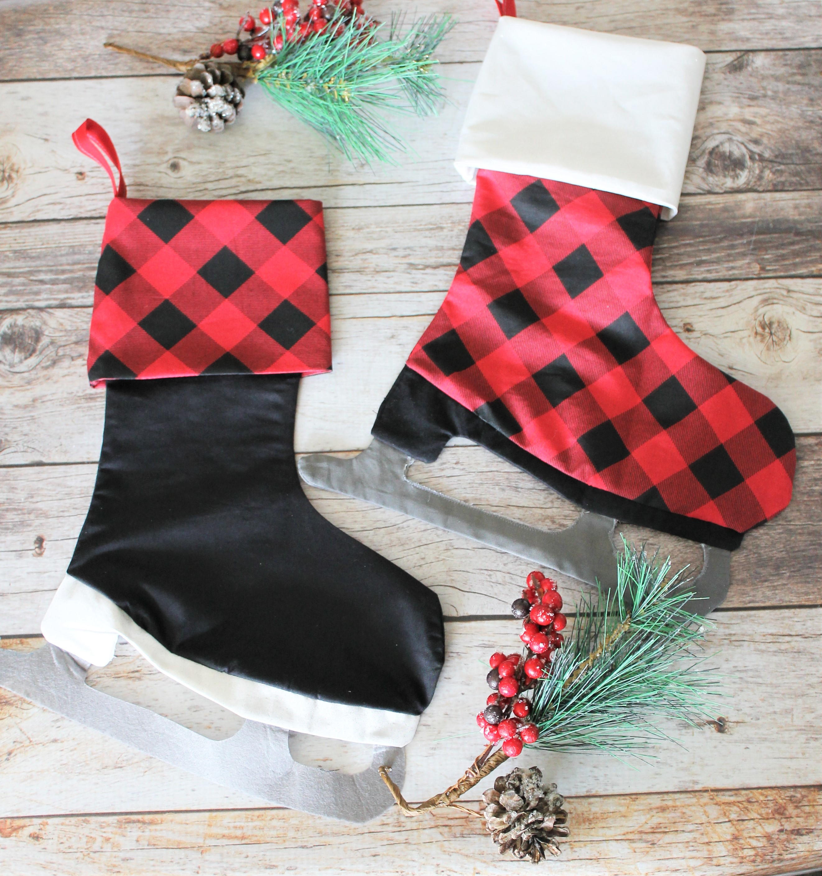 Stocking Template Ice Rink Ice Skate Stocking Pattern | AllFreeSewing.com