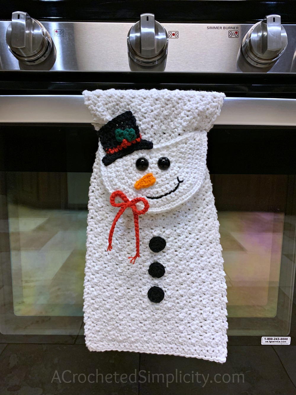**NEW** Handmade 'Happy Holidays Snowmen' Hanging Kitchen Hand Towel #2573 