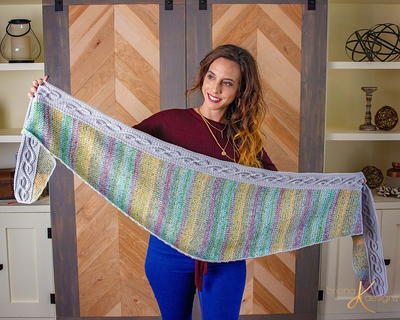 Traveling Vine Crochet Cable Shawl