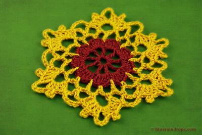 Crochet Lace Flower Hexagon