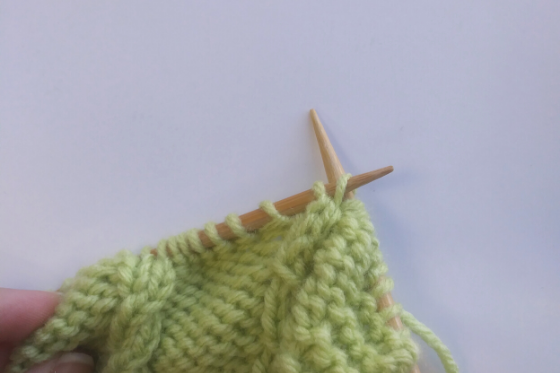 Left Twist Knitting Step 4