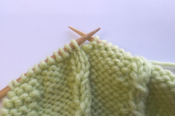 Right Twist Knitting Step 1