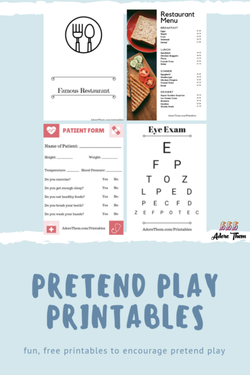 Pretend Play Printables