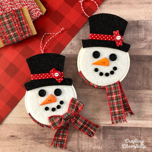 DIY Snowman Hoop Ornament