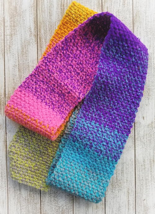 Crochet Moss Stitch Scarf