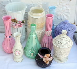 Upcycled Flea Market Glass Vases
