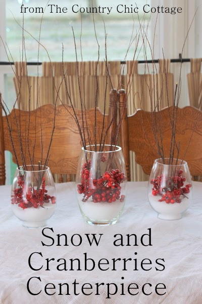 Cranberry Christmas Centerpiece