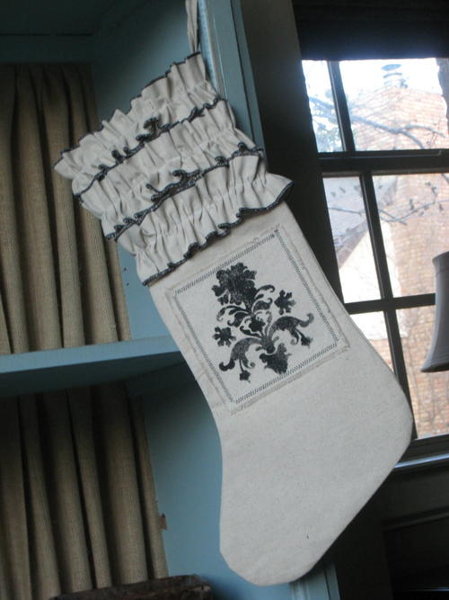 Ruffled Drop Cloth Stocking