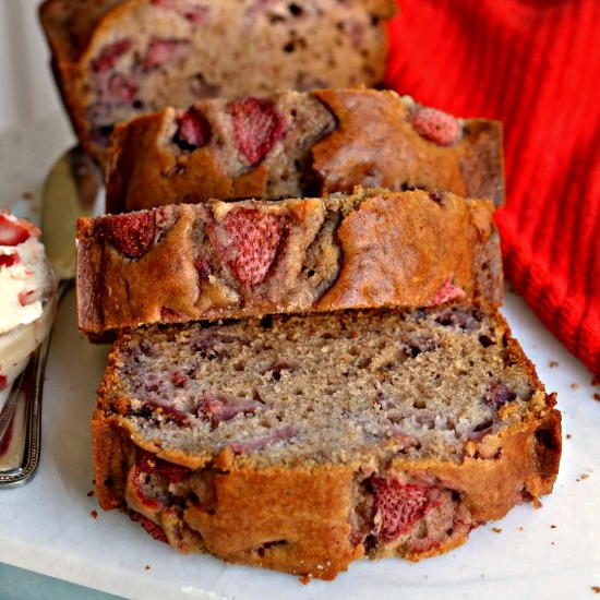 Strawberry Bread with Whipped Strawberry Butter