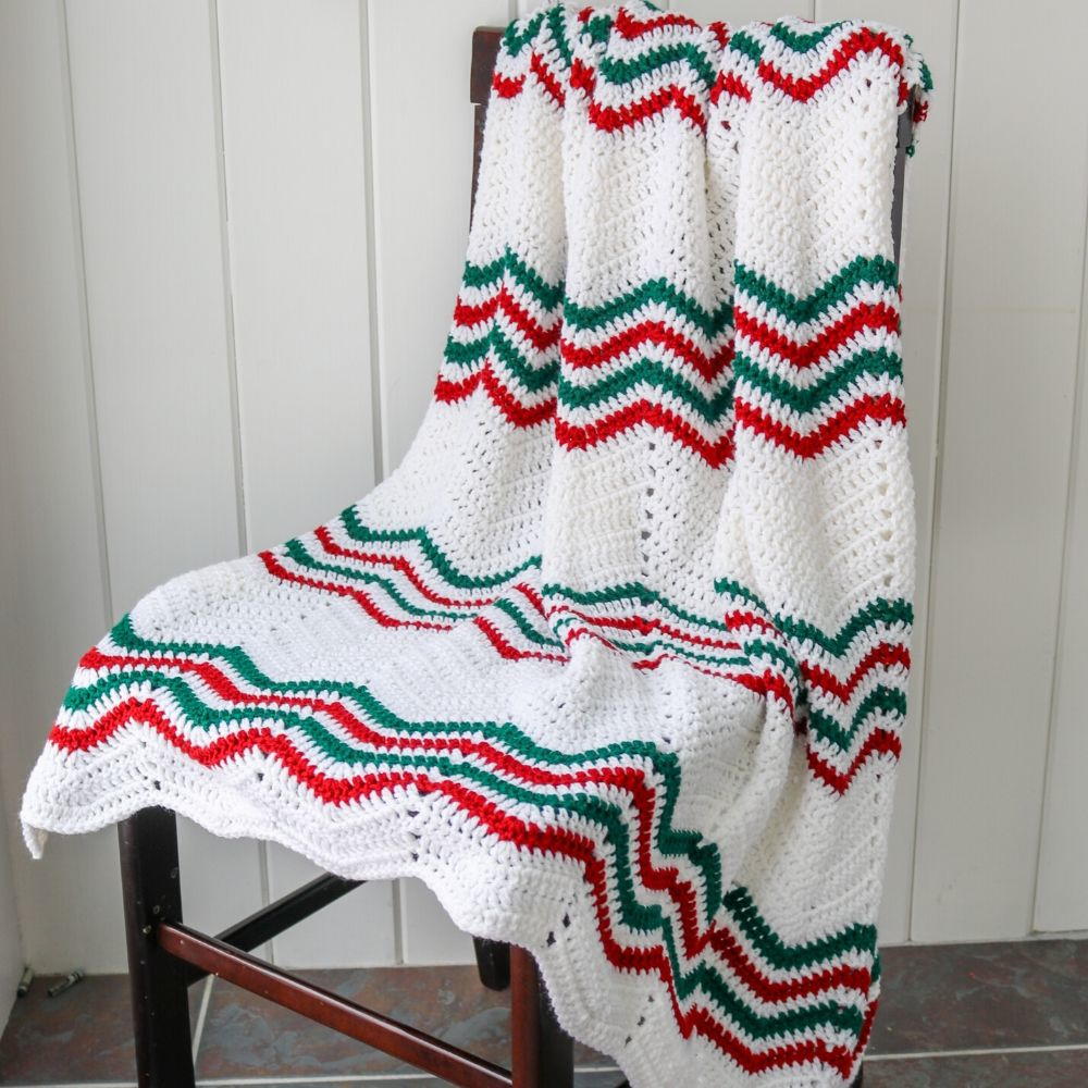 Red Heart Evergreen Mosaic Crochet Blanket Pattern