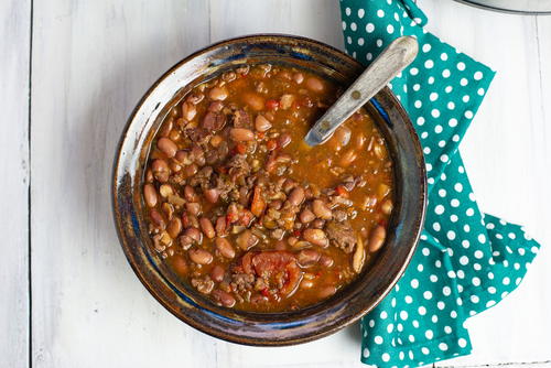 Slow Cooker Cowboy Bean Soup Recipe | AllFreeSlowCookerRecipes.com