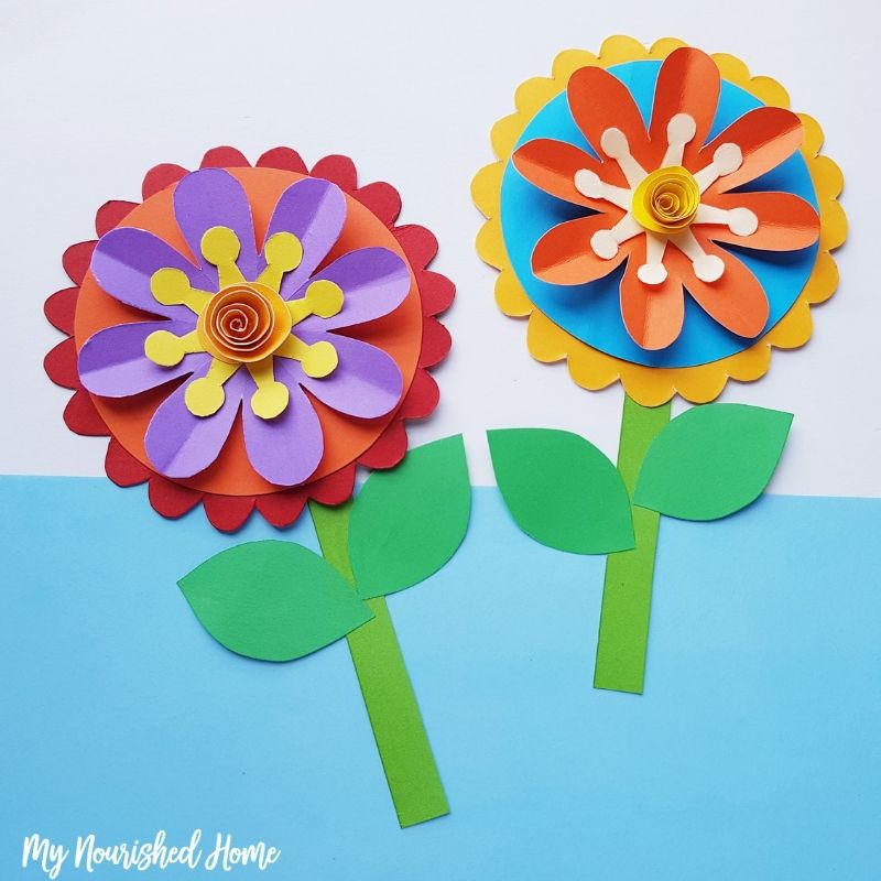 Whimsical Paper Flower Craft | AllFreeKidsCrafts.com