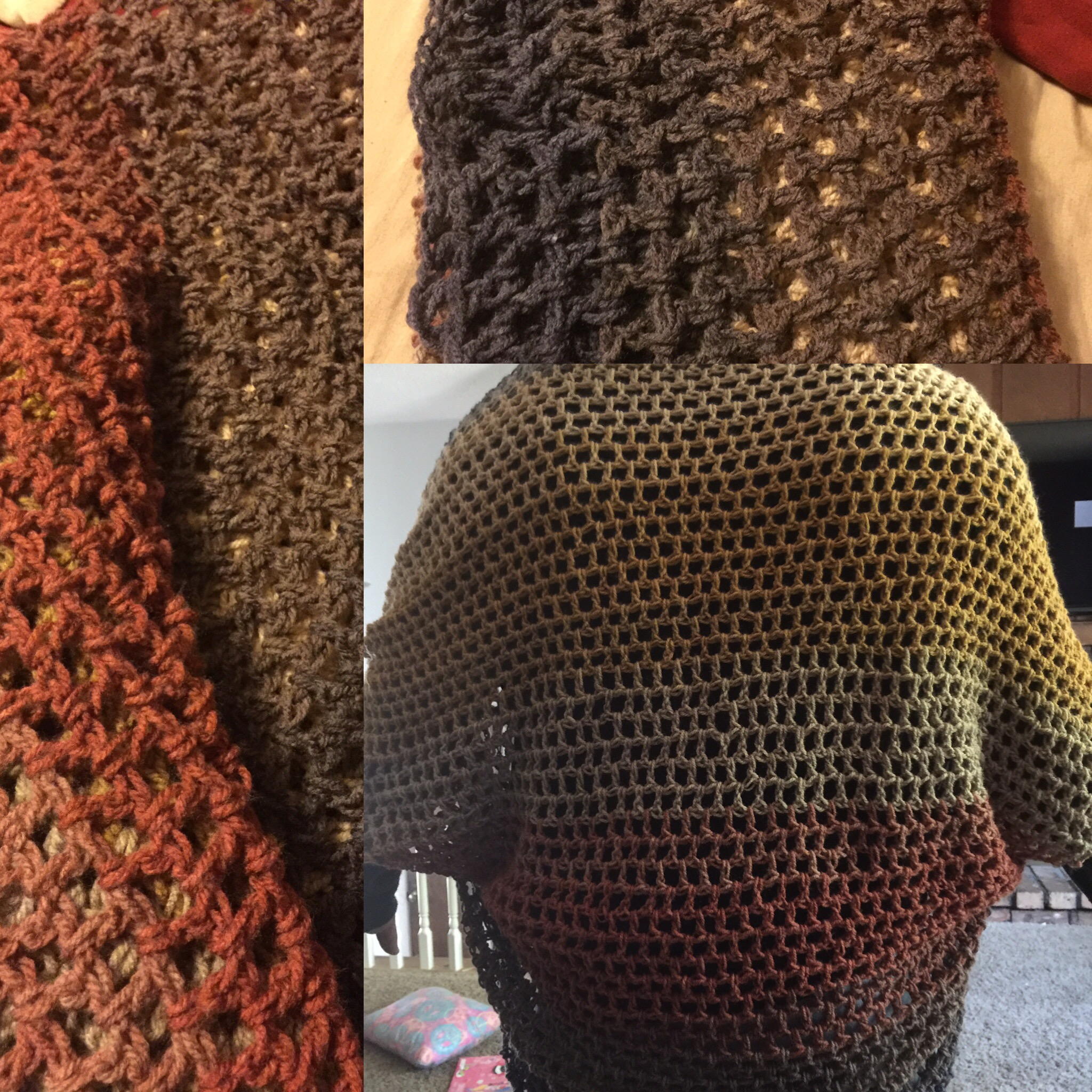 how to wear triangle shawl